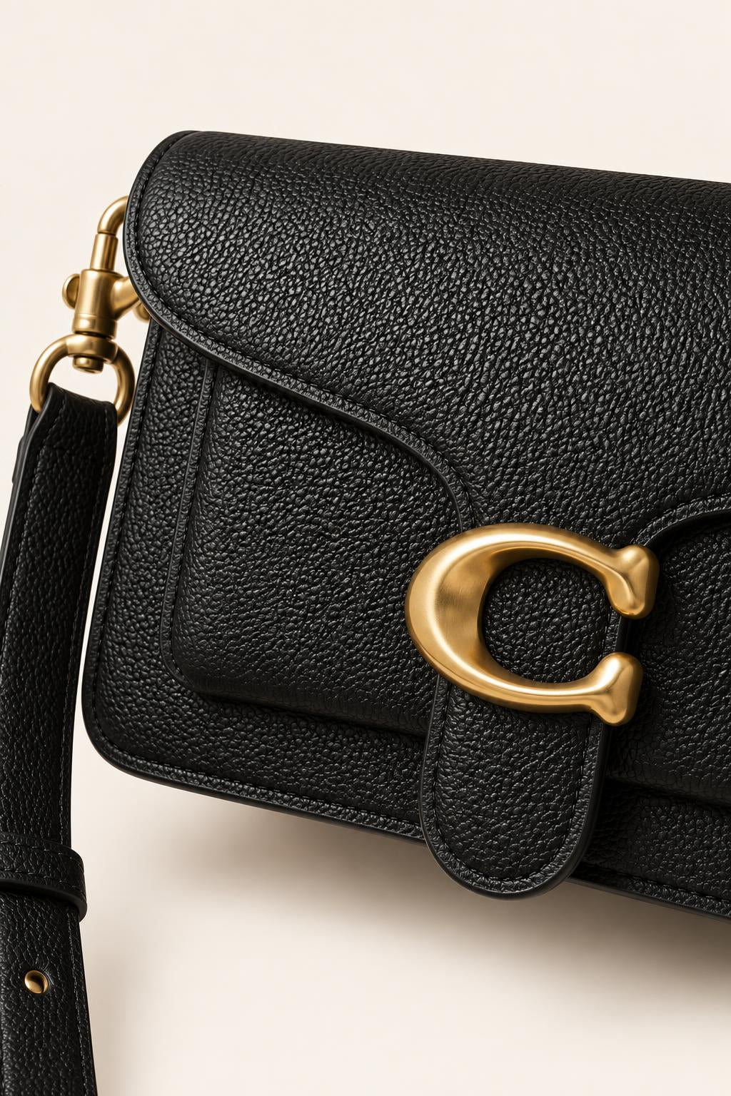 Textured Flap Shoulder & Crossbody Bag — carrying view