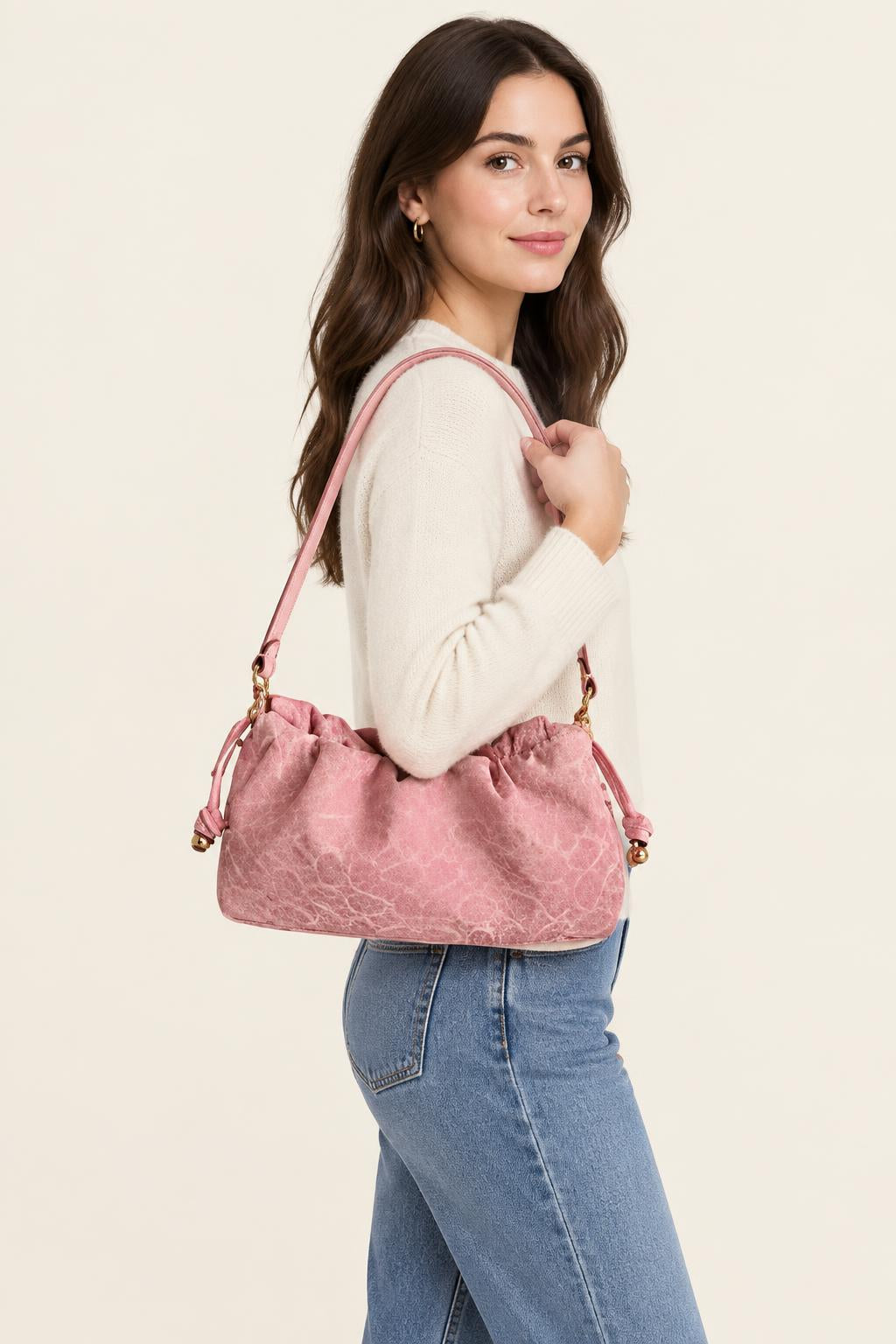 Gathered Shoulder Bags — carrying