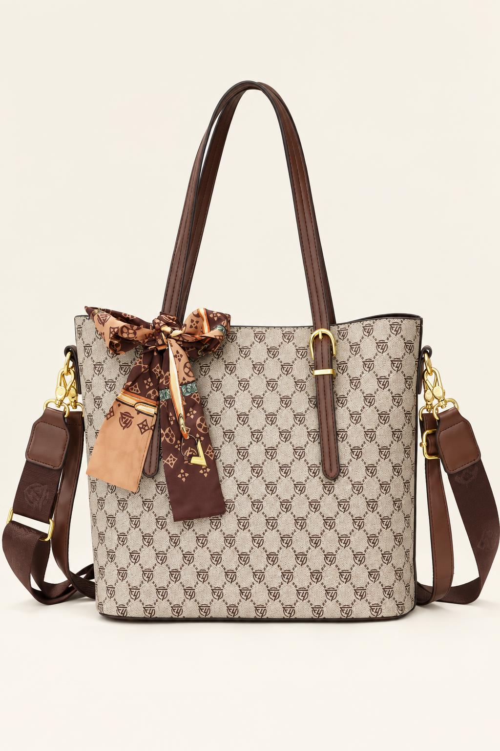Unisex Structured Scarf-Bow Tote — H flower cardski
