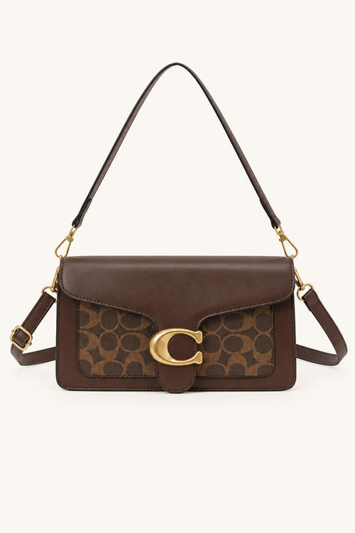 Patterned Flap Crossbody Bag
