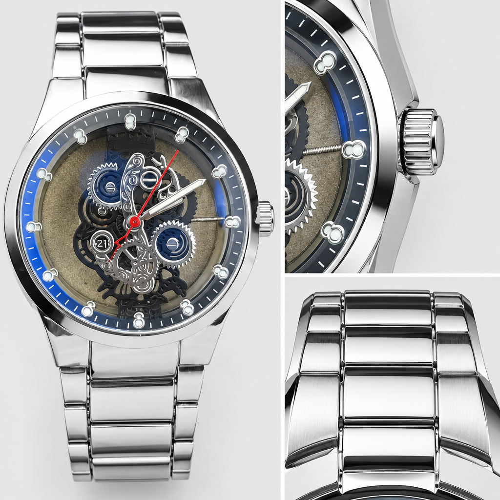Skeleton Cushion Watch — view 4