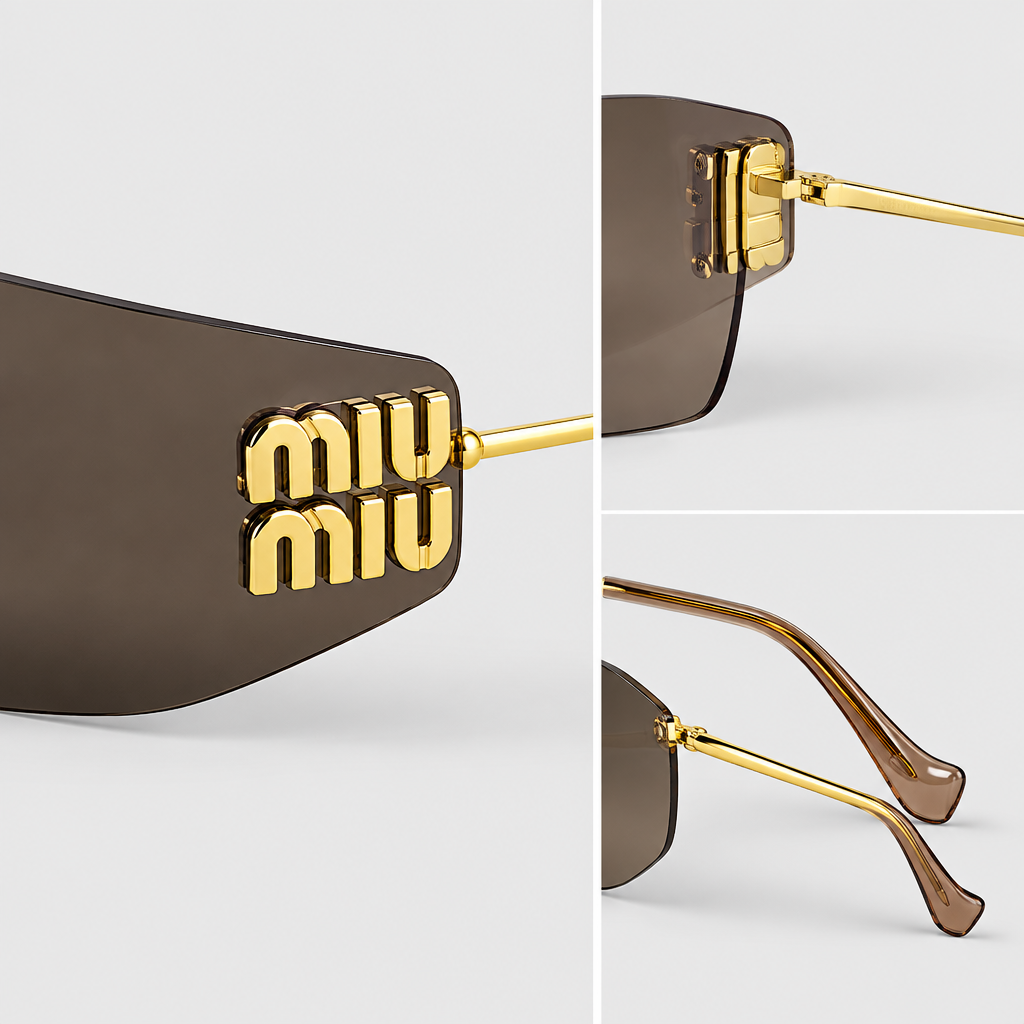 Unisex Rimless Alloy Sunglasses — view 5