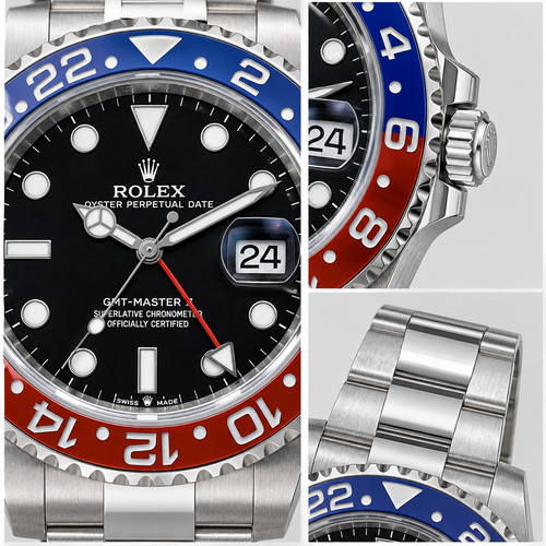Two-Color-Bezel Bracelet Watch
