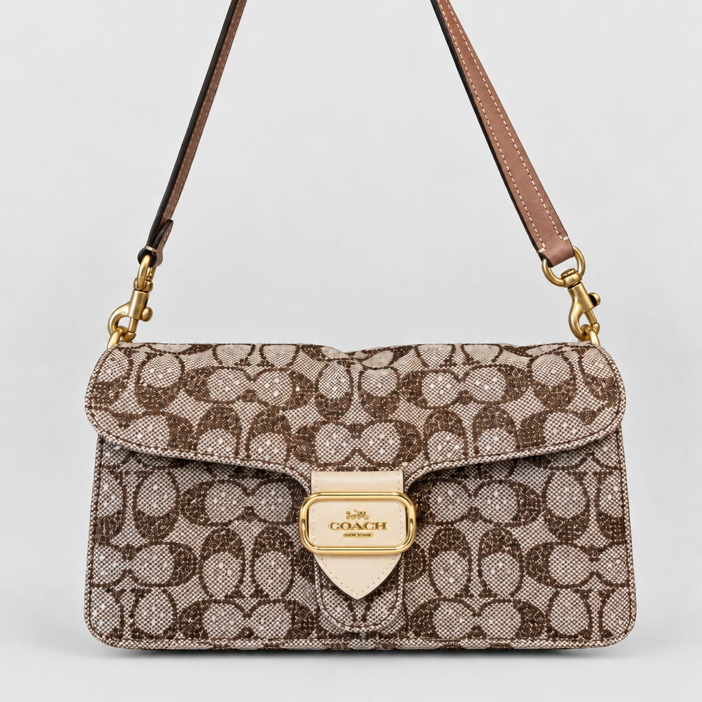 Printed Turn-Lock Shoulder Bag — view 4