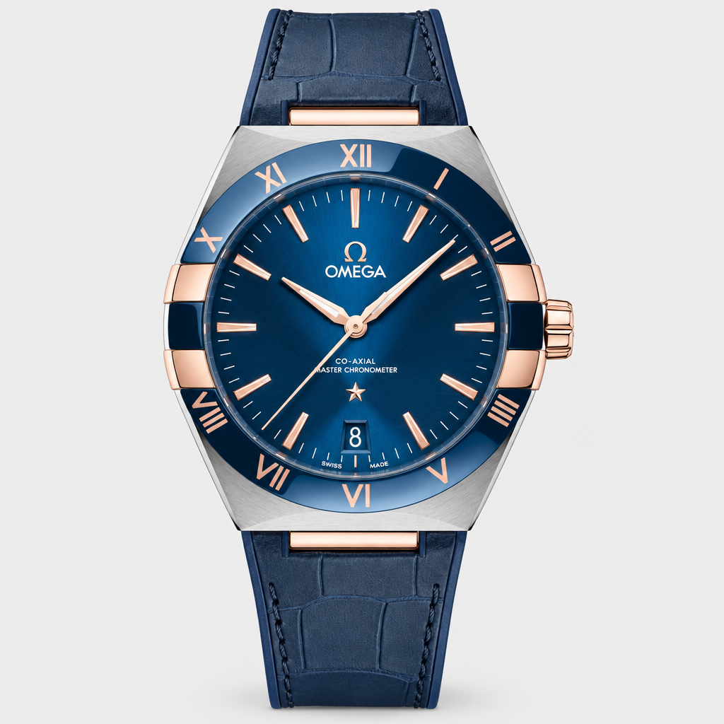 Notched-Bezel Baton-Dial Strap Watch — view 2