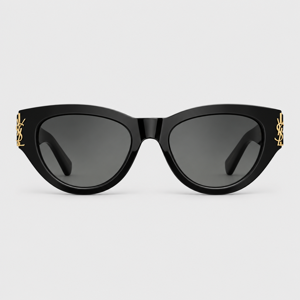 Gold-Logo Retro Cat-Eye Sunglasses — view 2