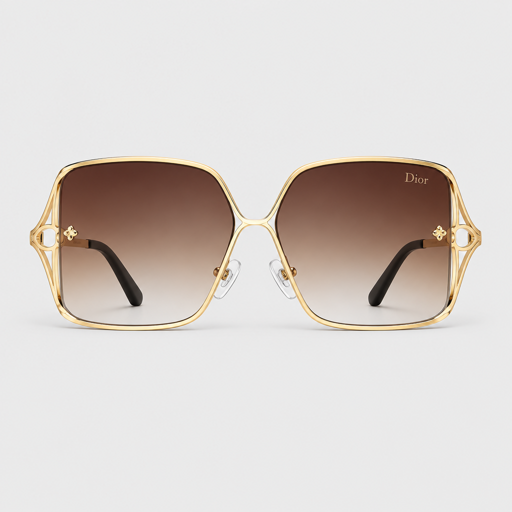 Unisex Square Metal Gradient Sunglasses — view 2