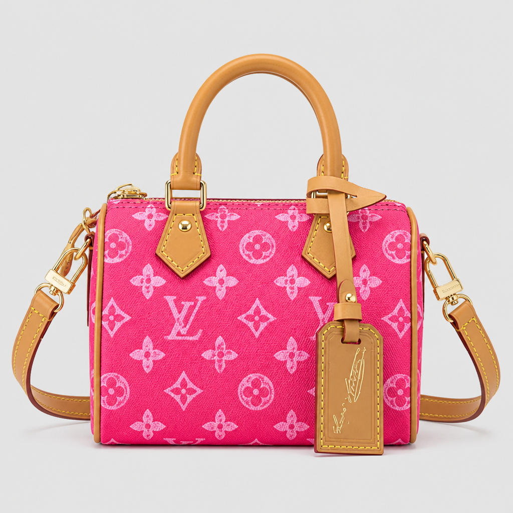 Mini Box Monogram Handbag — front 1 — Magenta Monogram