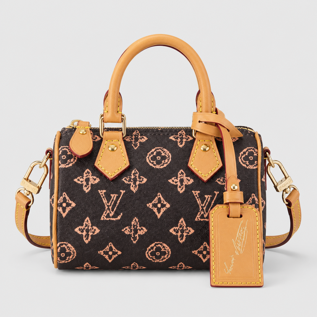Mini Box Monogram Handbag — front 4 — Brown & Pink Monogram — Ref 167