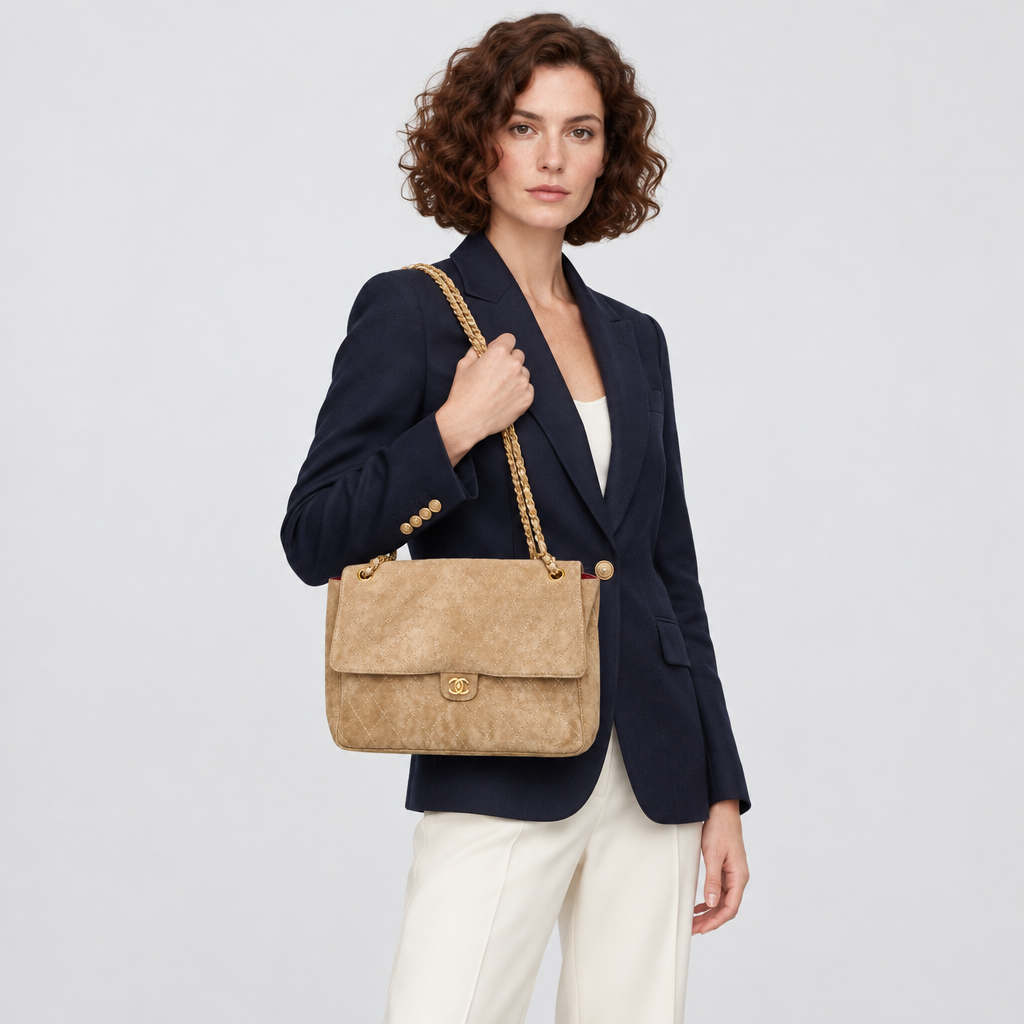 Quilted Chain Flap Shoulder Bag — view 3