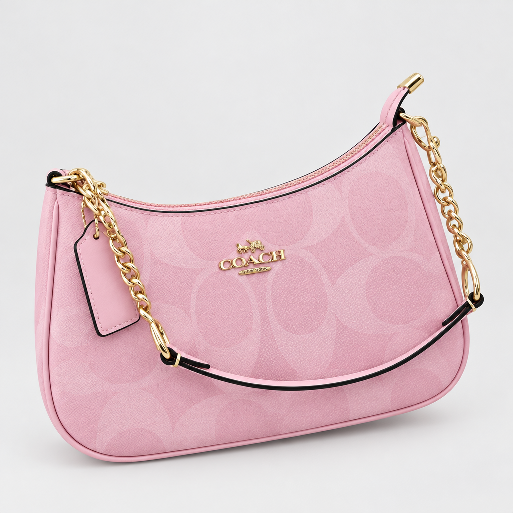 Curved Zip Top Shoulder Bag — view 15
