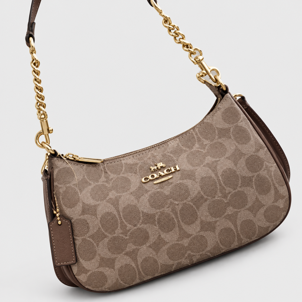 Curved Zip Top Shoulder Bag — view 7