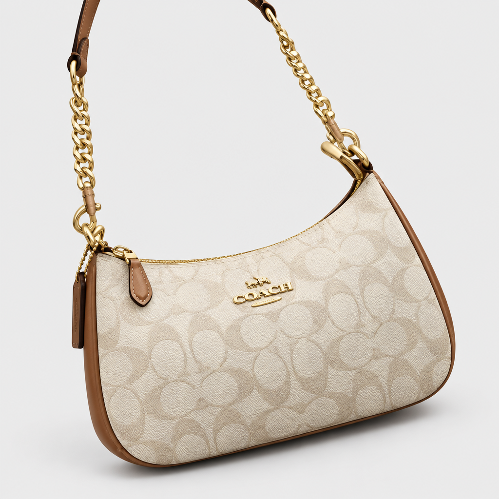 Curved Zip Top Shoulder Bag — view 8