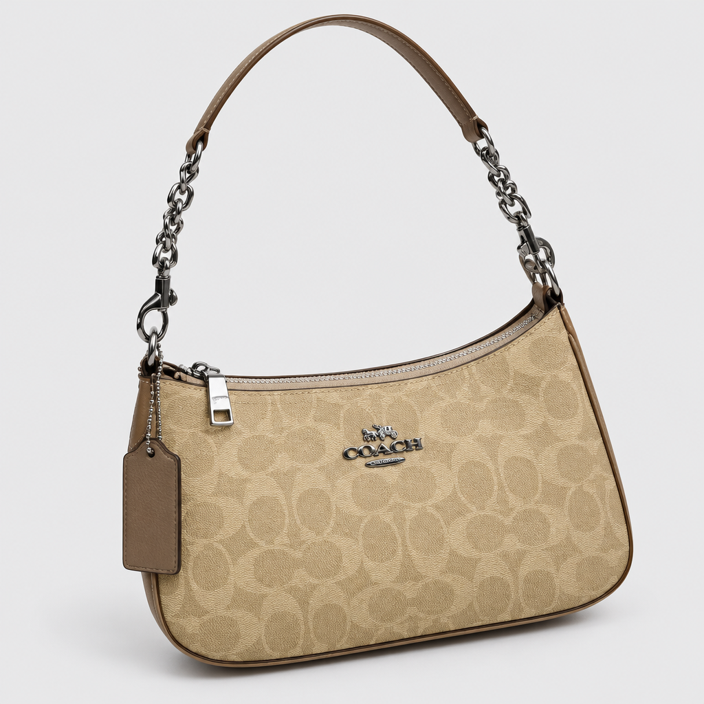 Curved Zip Top Shoulder Bag — view 10