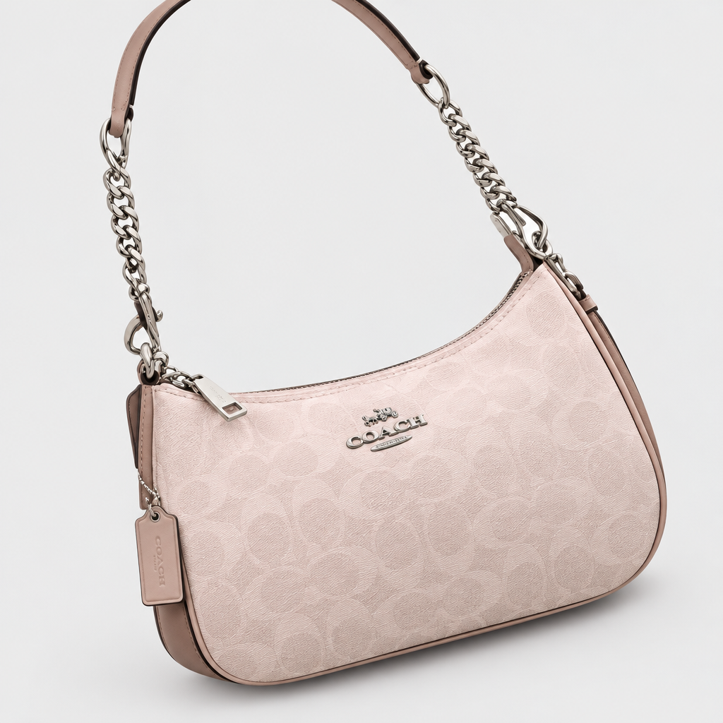 Curved Zip Top Shoulder Bag — view 9