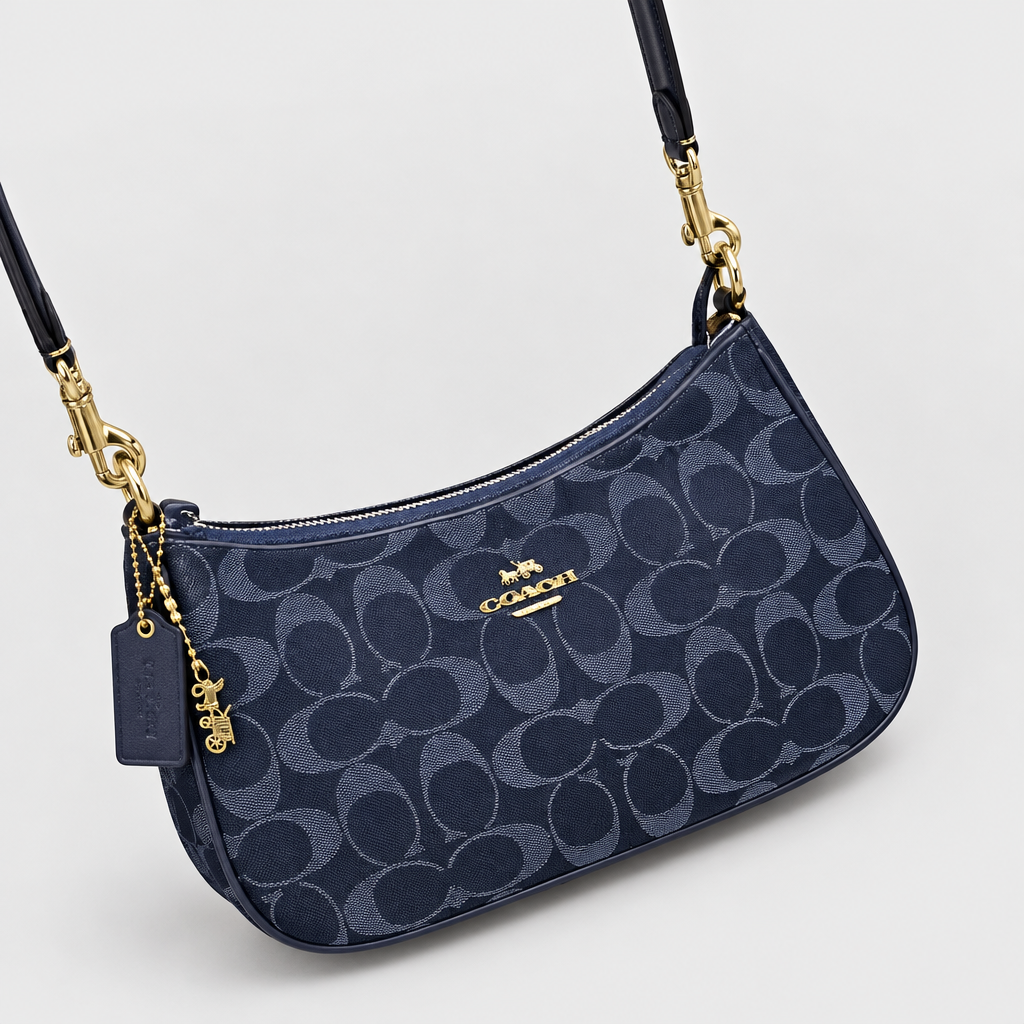 Curved Zip Top Shoulder Bag — view 12