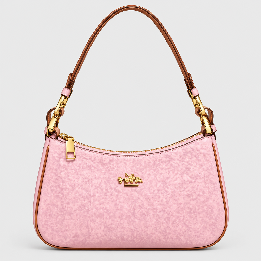 Curved Zip Top Shoulder Bag — view 5