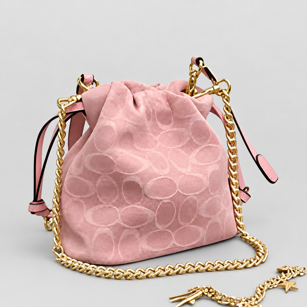Drawstring Chain Bucket Bag — view 1