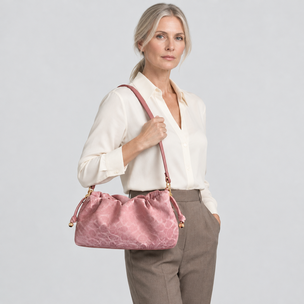 Gathered Print Shoulder Bag — view 3
