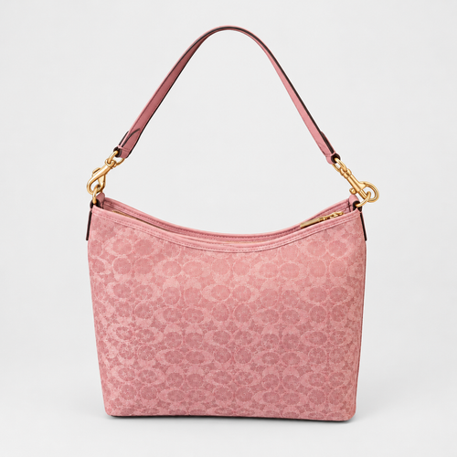 Pink Circular Print Hobo Bag