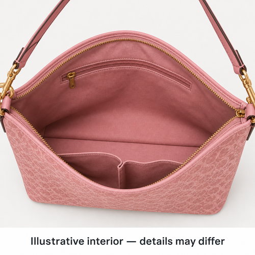 Pink Circular Print Hobo Bag