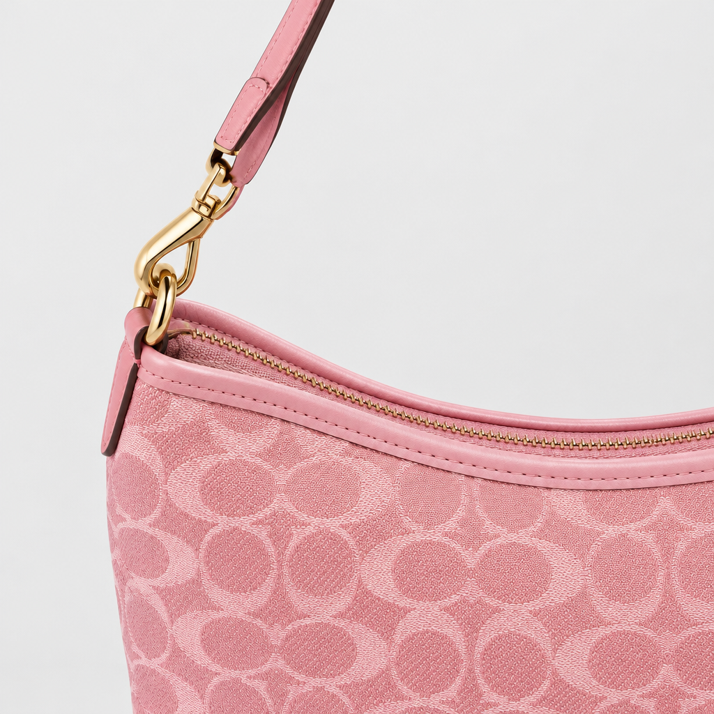 Pink Circular Print Hobo Bag — view 5