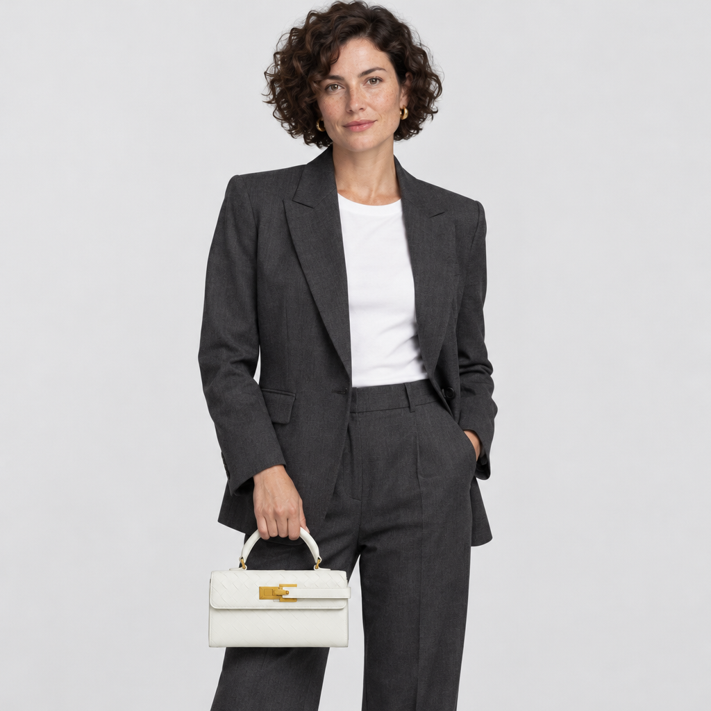 Structured Top Handle Flap Handbag — view 3