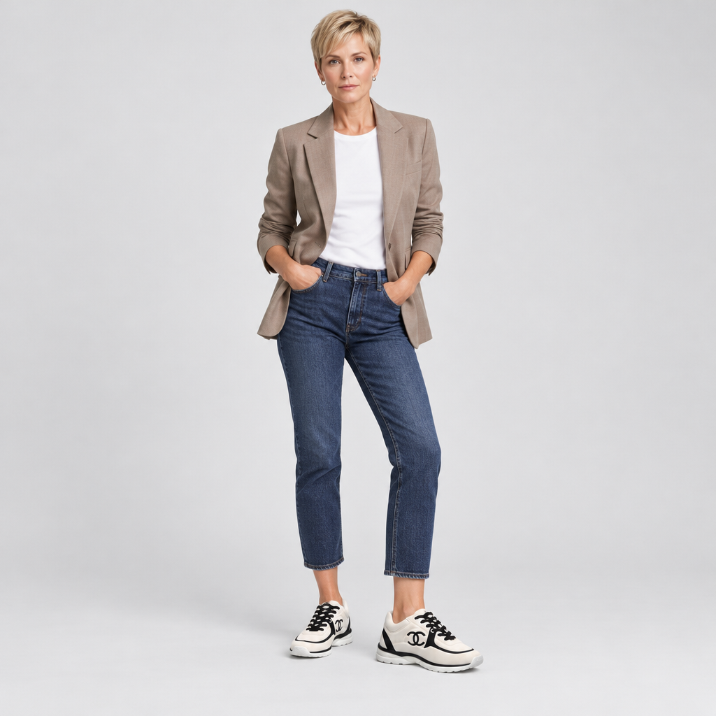Unisex Black and White Sneakers — view 6