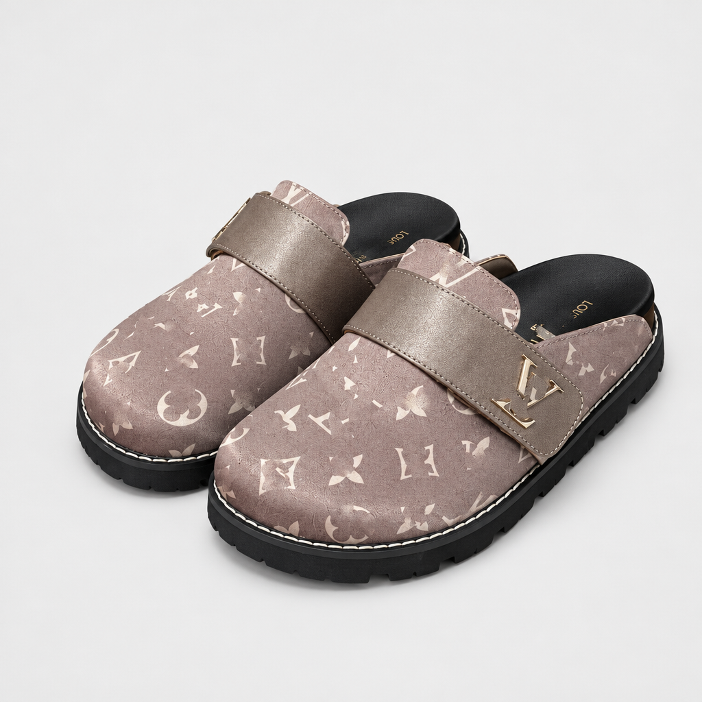 Unisex Patterned Platform Clog Mules — view 1