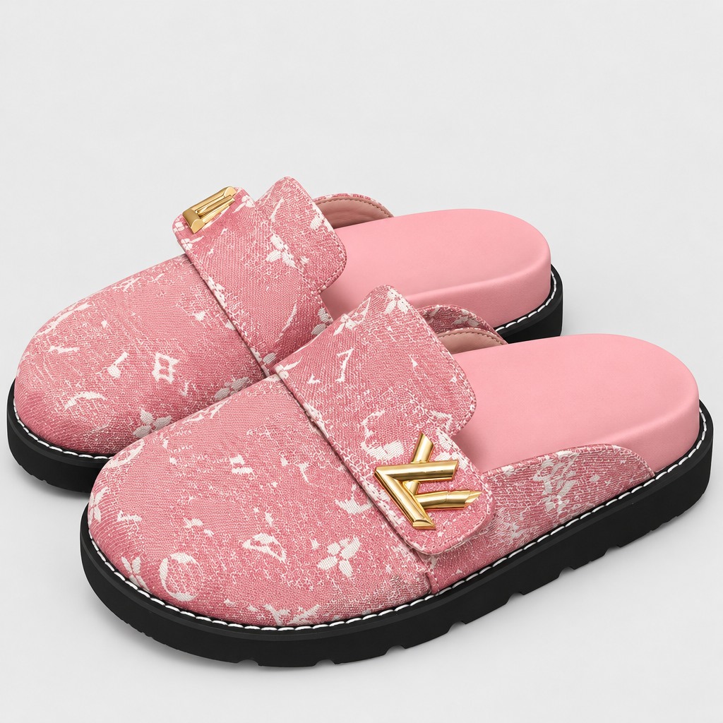 Unisex Patterned Platform Clog Mules — view 7