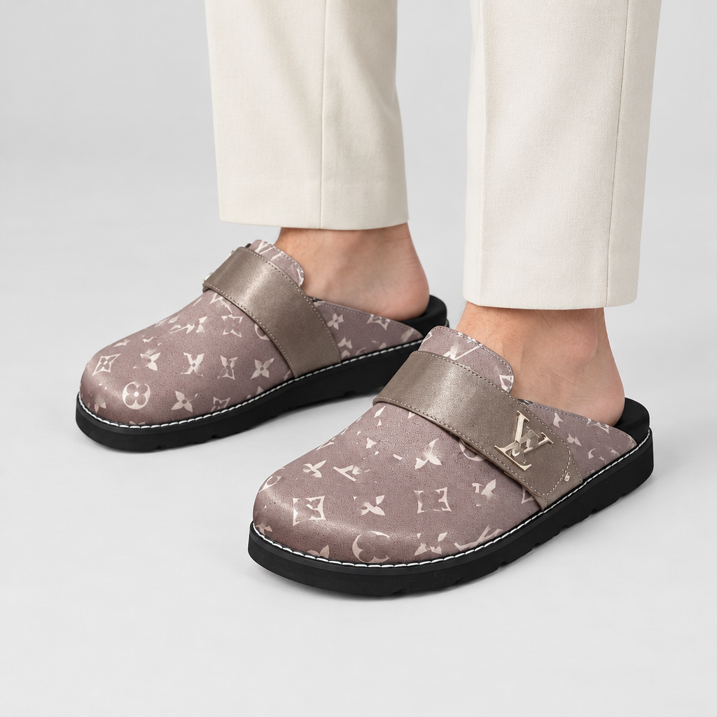 Unisex Patterned Platform Clog Mules — view 2