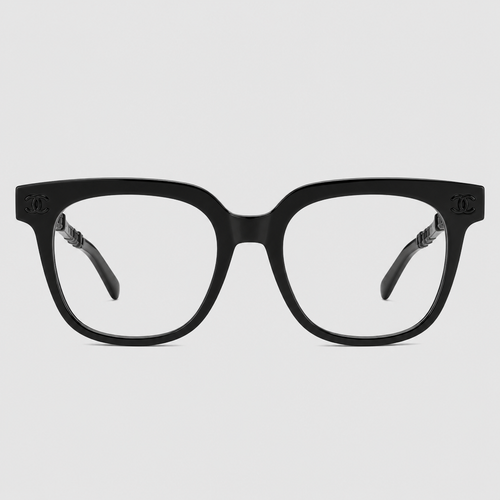 Rounded Square Chain-Detail Eyewear