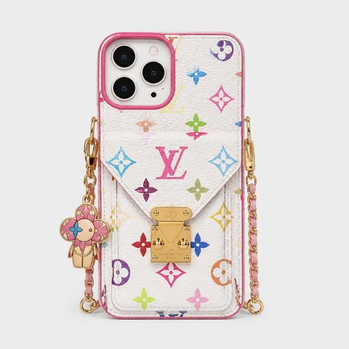 Women's Fashion Lock Card Holder Phone Case for iPhone