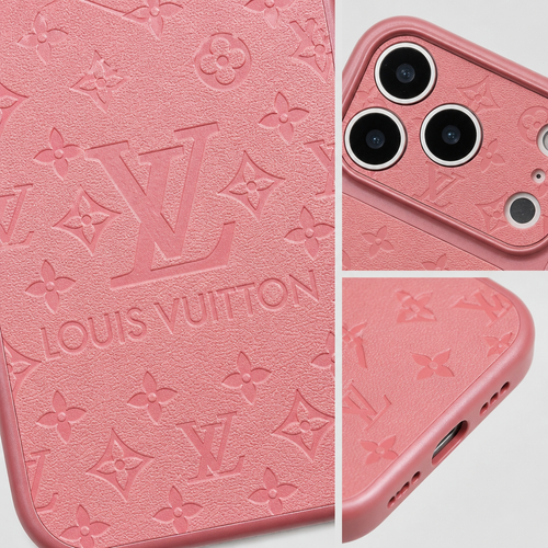 Women's Embossed Lambskin Pattern Phone Case for iPhone