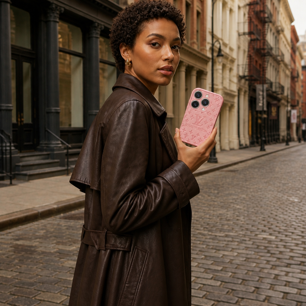 Women's Embossed Lambskin Pattern Phone Case for iPhone — view 4