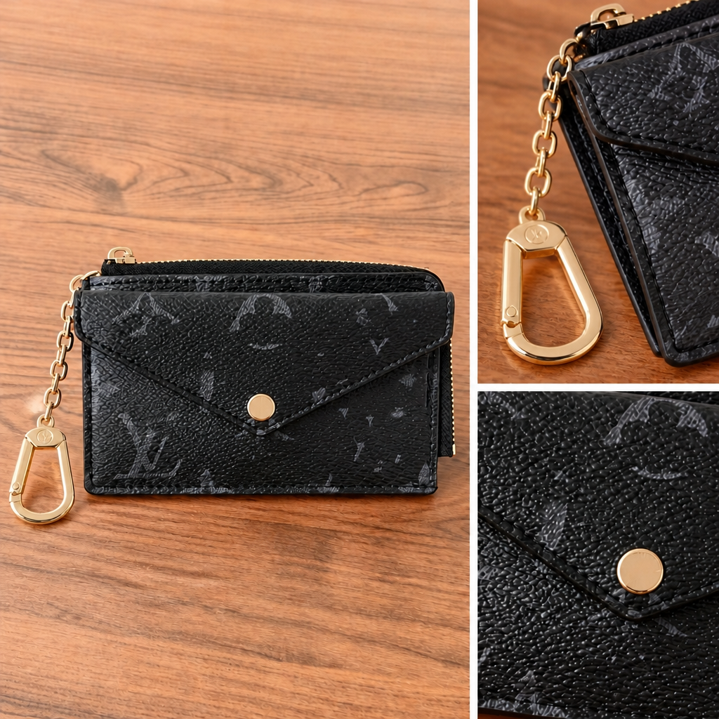 Unisex Ultra-Thin Card Holder Wallet with Key Hook — view 3