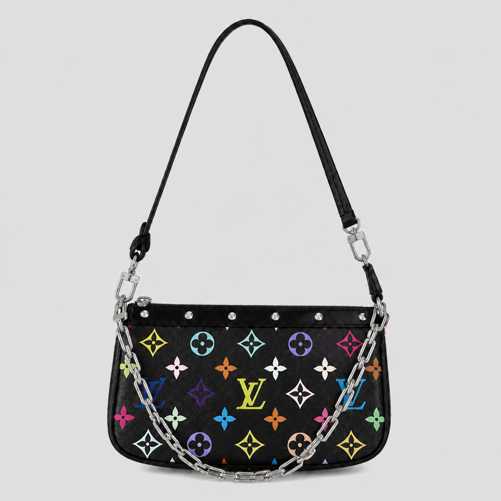Small Crescent Bag with Front Chain — view 8