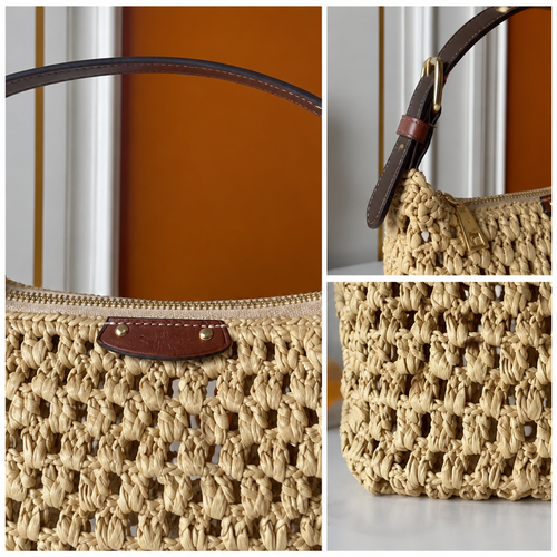 Woven Basket Zip Tote