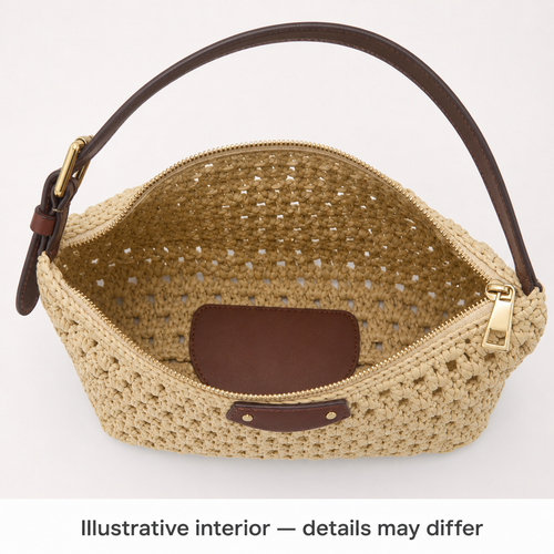 Woven Basket Zip Tote