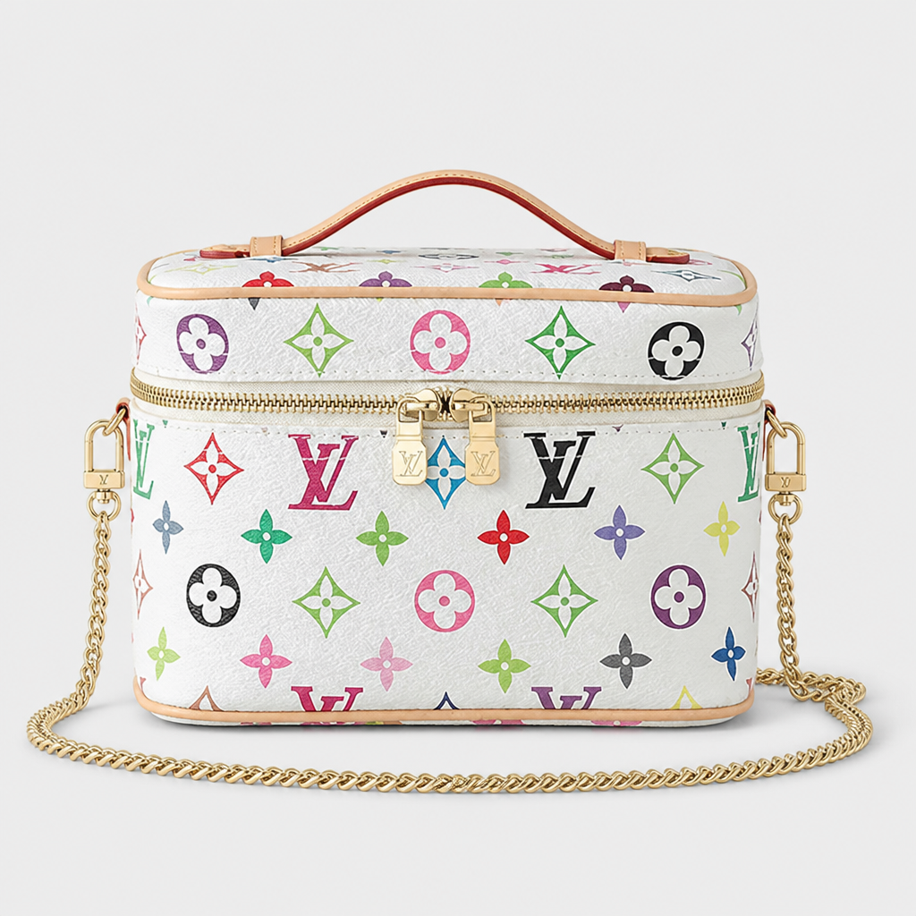 7.9 in Hard — White Multicolor Monogram — front view.