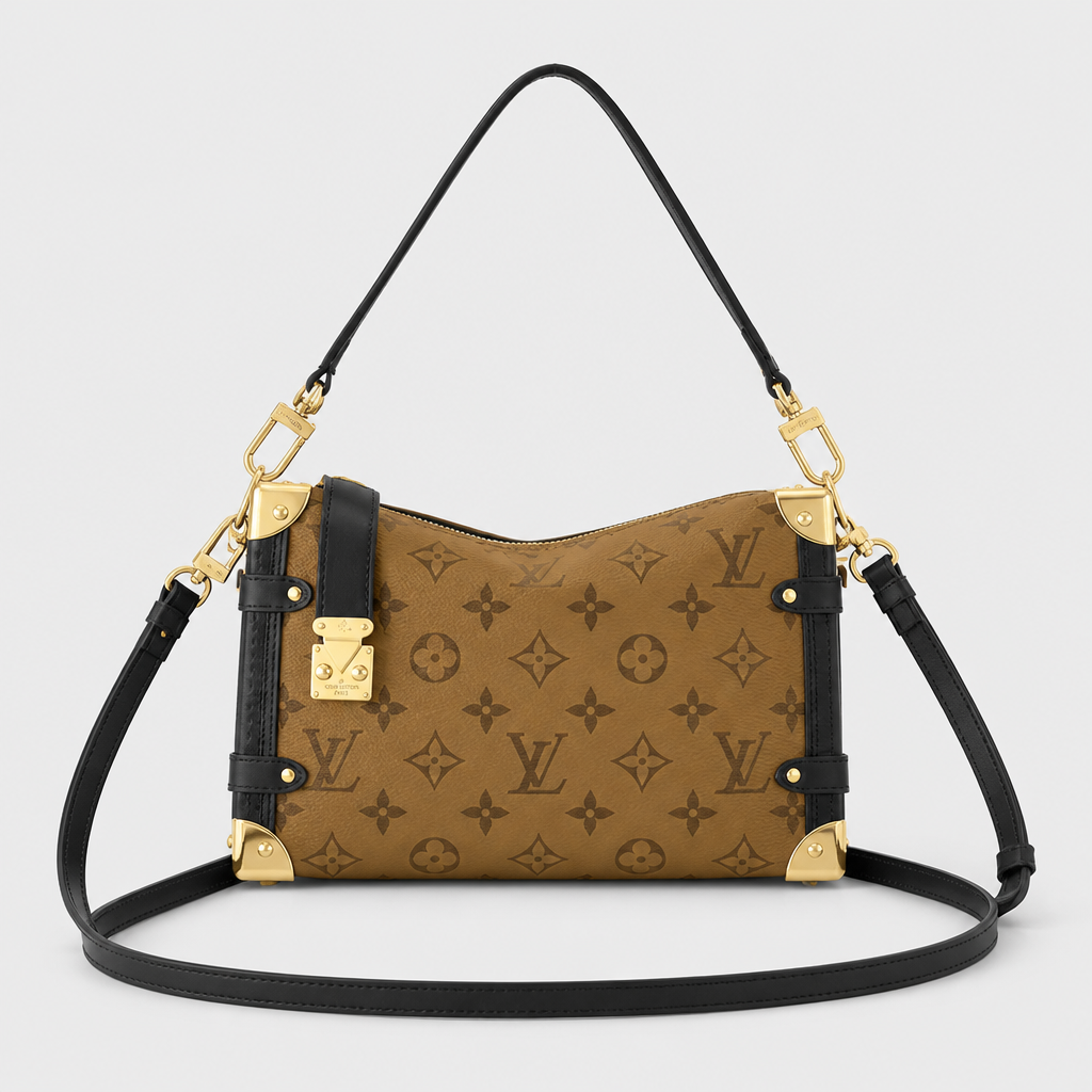 Asymmetric Lock-Detail Zip Shoulder Bag — view 8