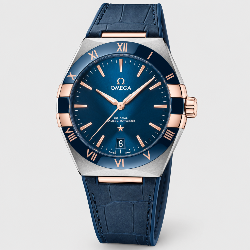 Notched-Bezel Baton-Dial Strap Watch — view 3