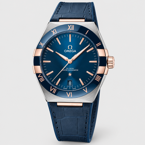 Notched-Bezel Baton-Dial Strap Watch