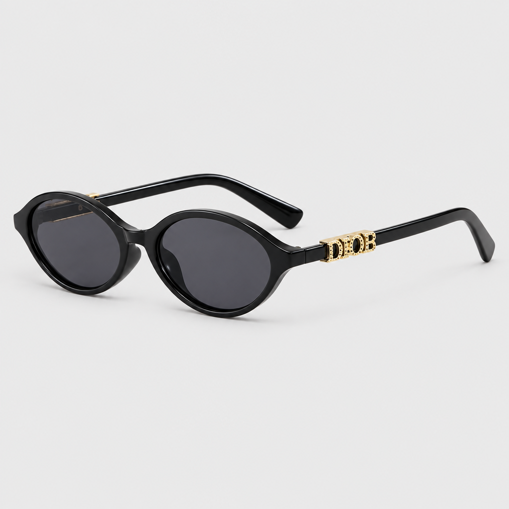 Letter-Temple Cat-Eye Sunglasses — view 3