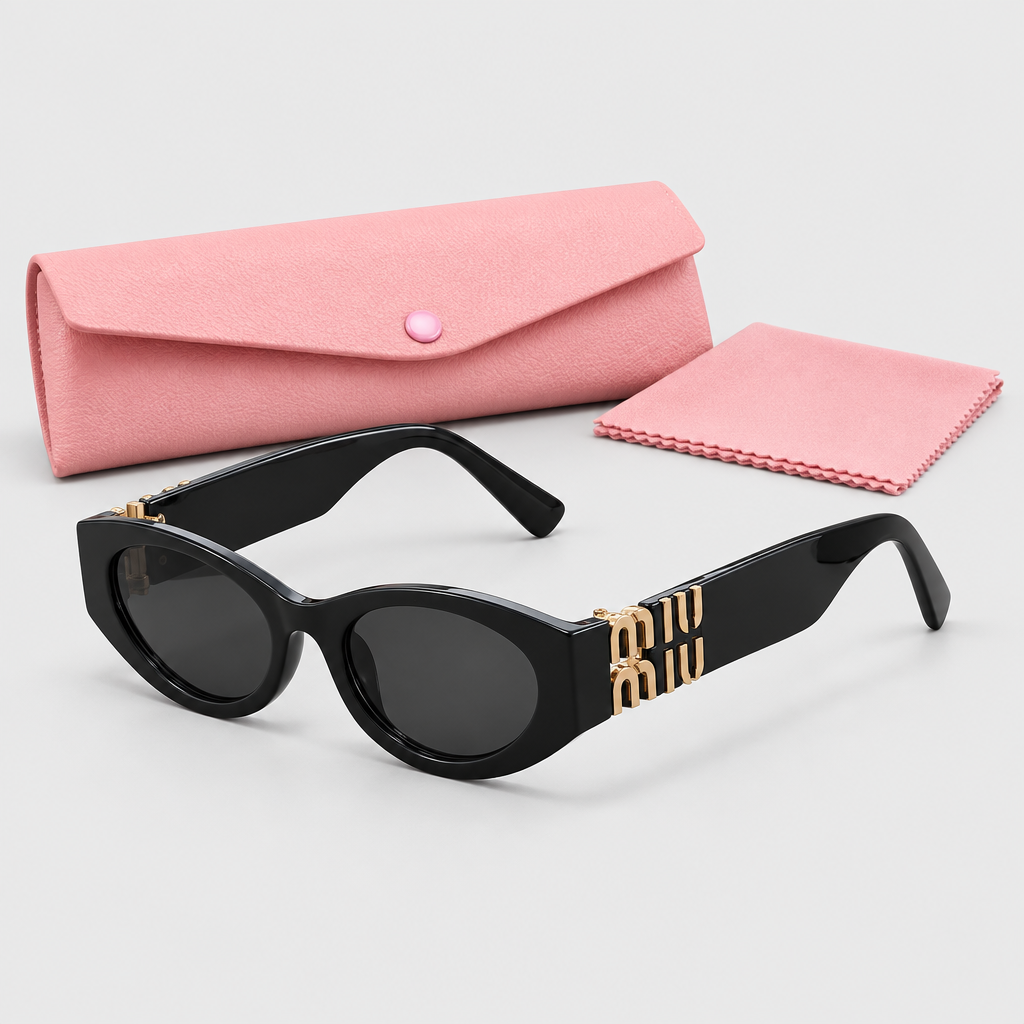 Letter-Detail Cat-Eye Sunglasses — view 7