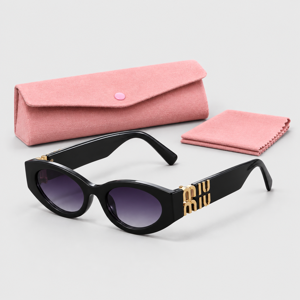 Letter-Detail Cat-Eye Sunglasses — view 9