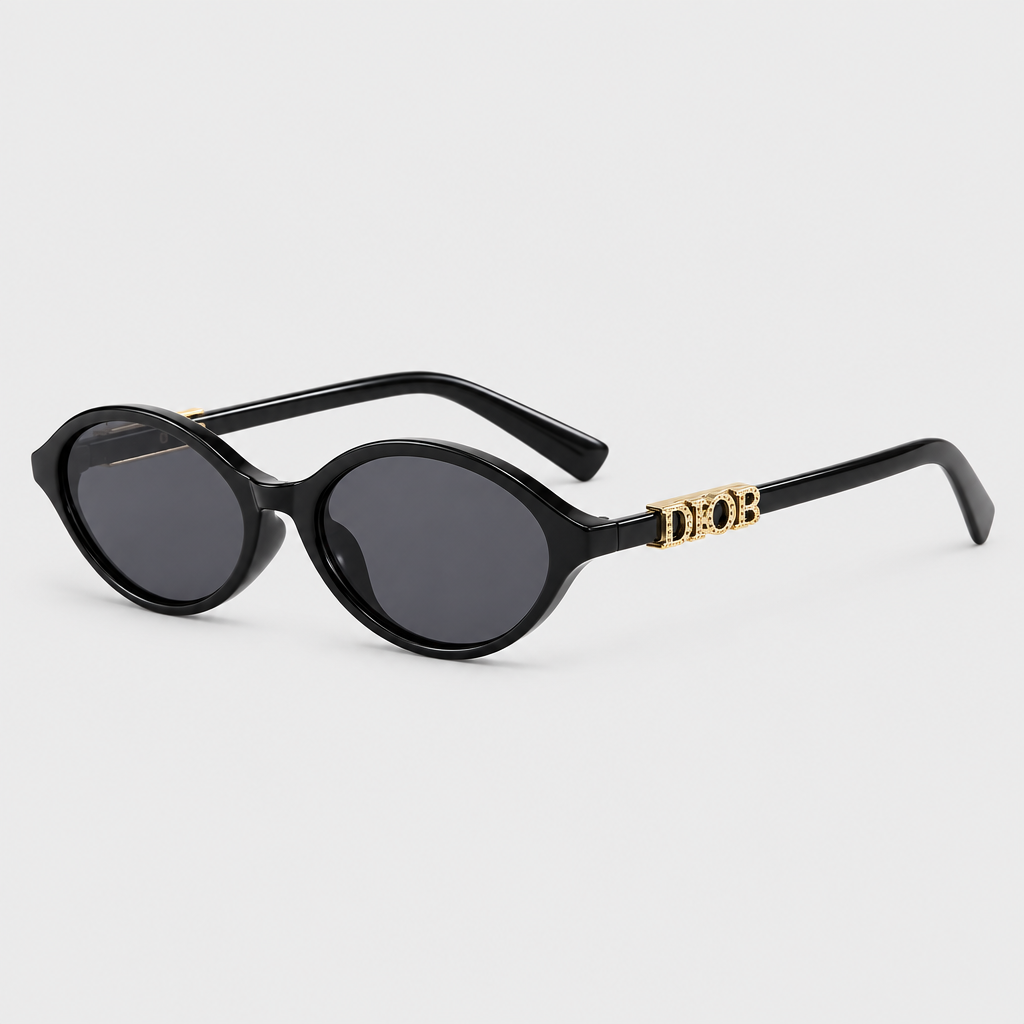 Letter-Temple Cat-Eye Sunglasses — view 1