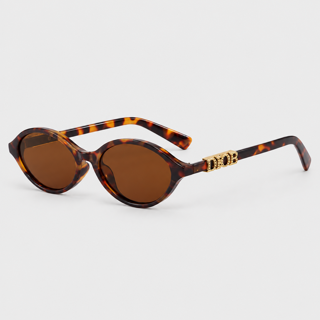 Letter-Temple Cat-Eye Sunglasses — view 7