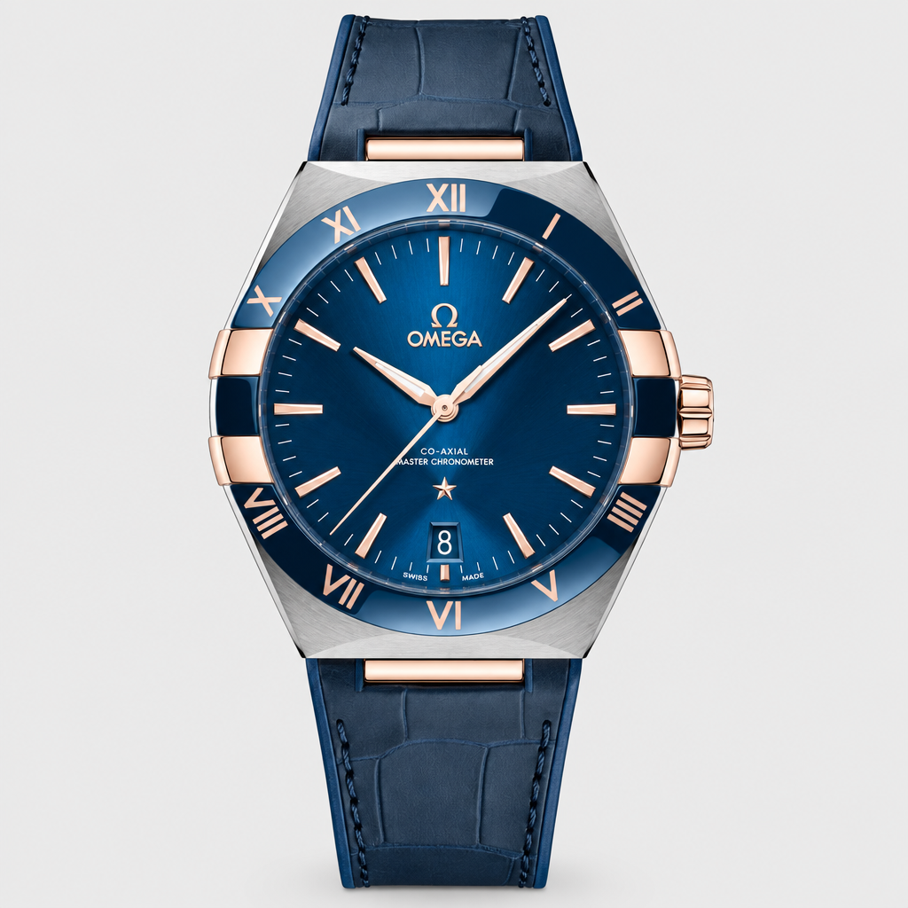 Notched-Bezel Baton-Dial Strap Watch — view 1