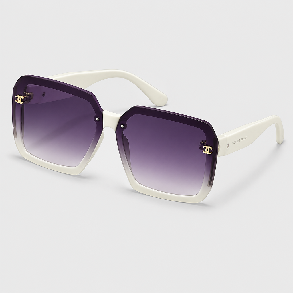 Gold-Hinge Square Sunglasses — view 1